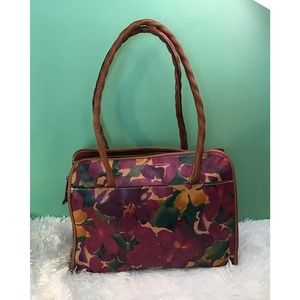 Patricia Nash Bloom Romance Floral Italian Leather Handbag